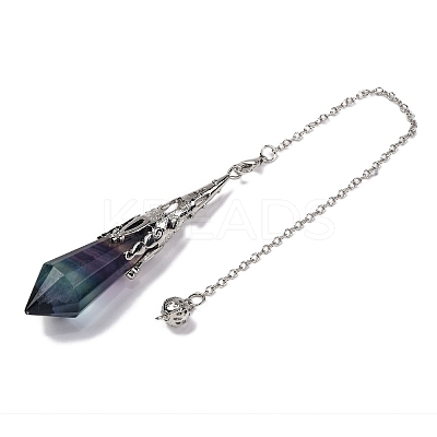 Natural Fluorite Pointed Dowsing Pendulum Big Pendants G-H285-06P-A30-1