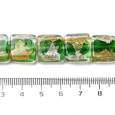 Handmade Gold Foil and Silver Foil Lampwork Beads FOIL-C001-01B-03-1