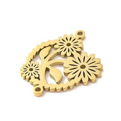 304 Stainless Steel Hollow Connector Charms STAS-Z069-05G-1