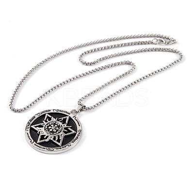 Stainless Steel Box Chain Necklaces LS-NJEW-P304-01D-1