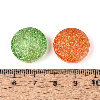 Baking Paint Transparent Glass Beads DGLA-N018-28-1