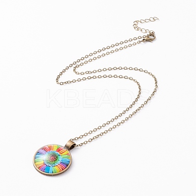 Rainbow Pride Necklace NJEW-F290-01K-1