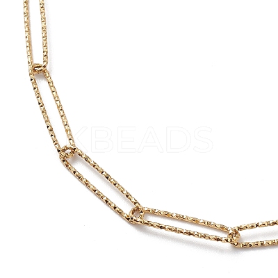 Ion Plating(IP) 304 Stainless Steel Paperclip Chain Necklace for Men Women STAS-B039-01G-1