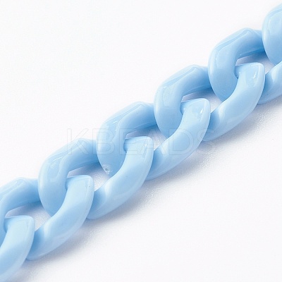 Opaque Acrylic Curb Chain Phone Case Chain HJEW-JM00512-05-1