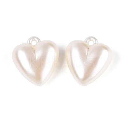 Opaque Acrylic Imitation Pearl Pendants SACR-T035-21A-1