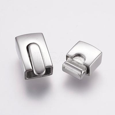 Tarnish Resistant 304 Stainless Steel Bayonet Clasps STAS-F122-37P-1