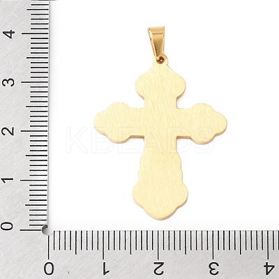 Russian Orthodox Cross 304 Stainless Steel Pendants STAS-D202-01G-1