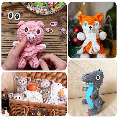 60Pcs 6 Colors Glass Craft Eyes for Doll DIY-CA0007-83-1