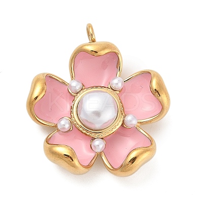 304 Stainless Steel Enamel Pendants STAS-P380-79G-04-1
