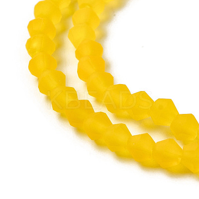 Imitate Austrian Crystal Frosted Glass Beads Strands EGLA-A039-T2mm-MD22-1