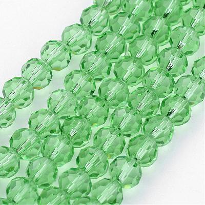 Transparent Glass Bead Strands GLAA-G013-6mm-55-1