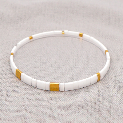 Bohemian Glass Seed Beaded Stretch Bracelets JM4508-7-1