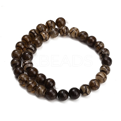Tibetan Style dZi Beads Strands GG-CBA4812-B05-10MM-1