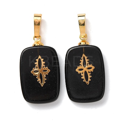 Natural Obsidian Pendants G-G461-07G-09-1