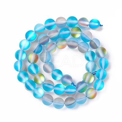 Synthetic Moonstone Beads Strands G-E573-01B-22-1
