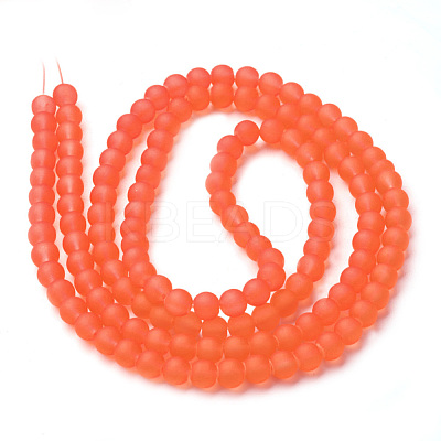 Baking Paint Transparent Glass Bead Strands X-GLAA-S031-6mm-27-1