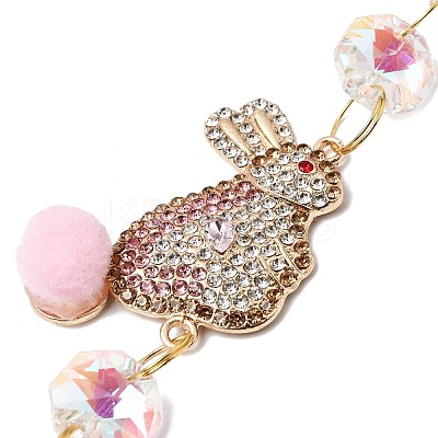 Alloy Rhinestones & Glass Charm Suncatchers HJEW-E013-01G-I-1