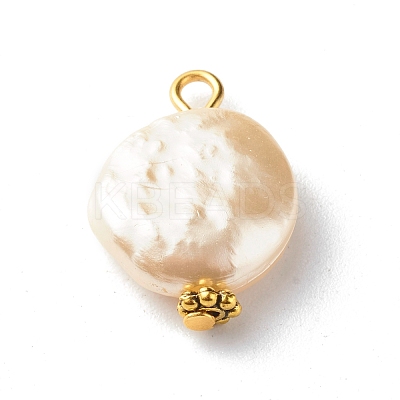ABS Plastic Imitation Pearl Beads Pendant PALLOY-JF00834-1