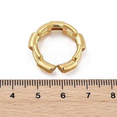 Brass Micro Pave Clear Cubic Zirconia Finger Rings for Women RJEW-S622-10G-1