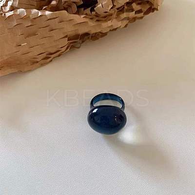 Oval Resin Finger Rings for Women WG60A90-02-1