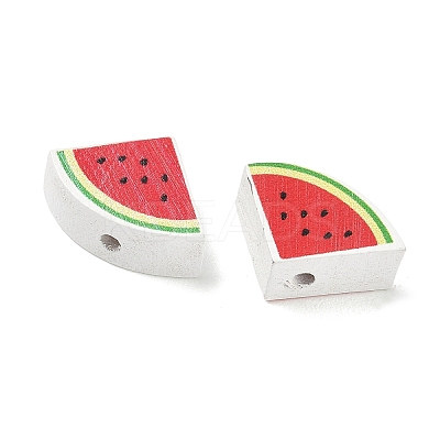 Summer Themed Printed Wood Beads WD-CBAA998-A04-1