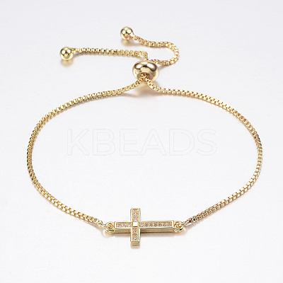 Adjustable Brass Bolo Bracelets BJEW-P200-11G-1