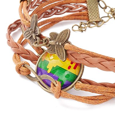 Rainbow Pride Bracelet BJEW-F426-01H-1