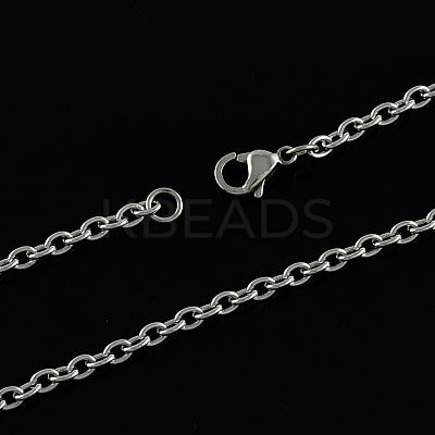 Tarnish Resistant 304 Stainless Steel Cable Chains Necklaces STAS-S029-03-1