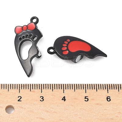 Spray Painted Alloy Enamel Magnetic Split Pendants PALLOY-V006-11-1
