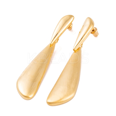 Teardrop Brass Dangle Stud Earrings for Women EJEW-G391-18G-1
