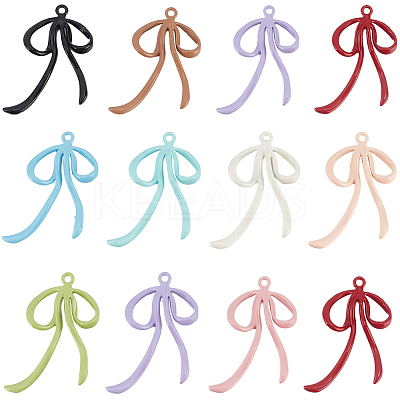 24Pcs Alloy with Spary Painted Pendants FIND-SC0014-01-1