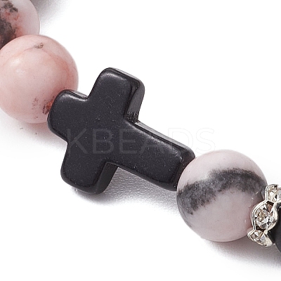 2Pcs Natural & Synthetic Gemstone Beads Stretch Bracelets BJEW-JB11318-1