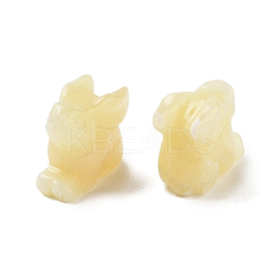 Natural Yellow Jade Carved Figurines DJEW-L023-E05-1