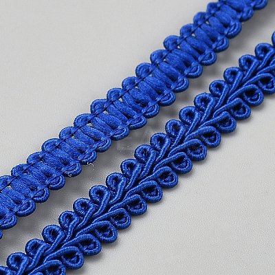 25M Polyester Braided Lace Trim OCOR-WH0082-300C-1