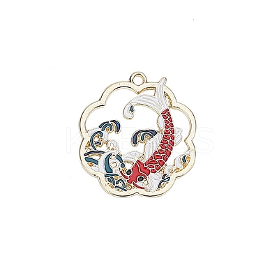 Alloy Enamel Pendants ENAM-WH0047-72G-RS-1