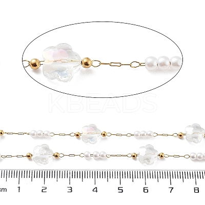 Ion Plating(IP) 304 Stainless Steel Handmade Beaded Chain CHS-K019-01G-01-1