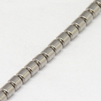 Electroplate Non-magnetic Synthetic Hematite Beads Strands G-J163-3x3mm-05-1