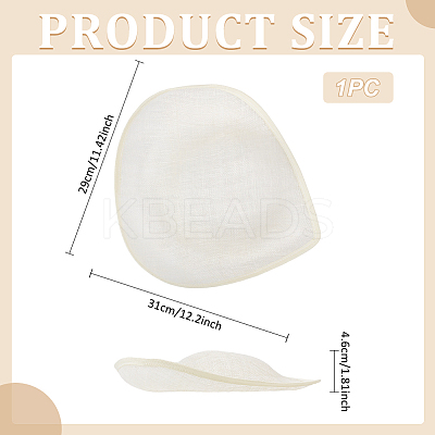 Linen Mini Hat Fascinator Base AJEW-WH0561-32C-1