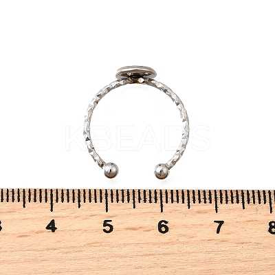 304 Stainless Steel Cuff Ring Components RJEW-H250-02D-P-1