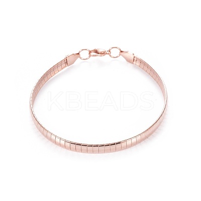 304 Stainless Steel Choker Necklaces and Bangles Jewelry Sets SJEW-L144-A01-RG-1
