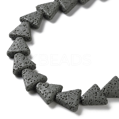Triangle Dyed Natural Lava Rock Beads Strands G-O126-04A-04-1