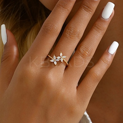 Flower Design Ladies Ring for Daily Wear EU5480-5-1