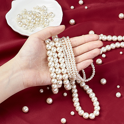 Glass Pearl Beads Strands Sets HY-TA0001-B-02-1