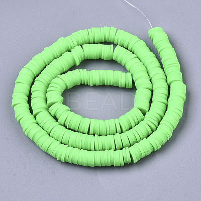 Handmade Polymer Clay Beads Strands CLAY-R089-6mm-081-1