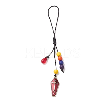 Halloween Synthetic Turquoise & Glass & Polymer Clay & Mobile Straps HJEW-JM01901-1