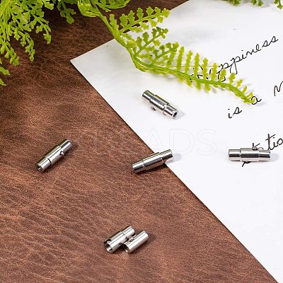 Smooth 304 Stainless Steel Locking Tube Magnetic Clasps STAS-UN0002-31P-1