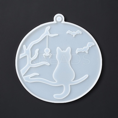 DIY Flat Round Pendant Decoration Food-grade Silicone Molds LS-SIMO-D002-03A-1