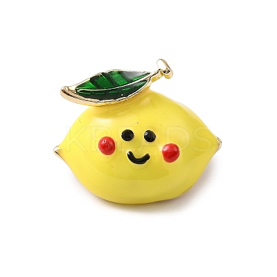 Golden Alloy Enamel Brooch LS-JEWB-K018-32D-G-1