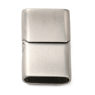 Tarnish Resistant Matte 304 Stainless Steel Magnetic Clasps STAS-K007-34-1