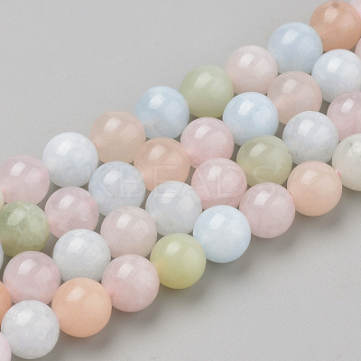 Natural Morganite Beads Strands G-Q961-08-10mm-1